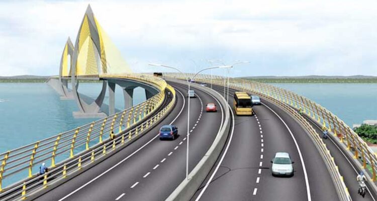 Desain rancangan jembatan tol Penajam-Balikpapan beberapa tahun lalu.