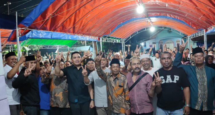 Kegiatan kampanye Andi Harun bertemu dengan warga di Kecamatan Palaran, Samarinda.