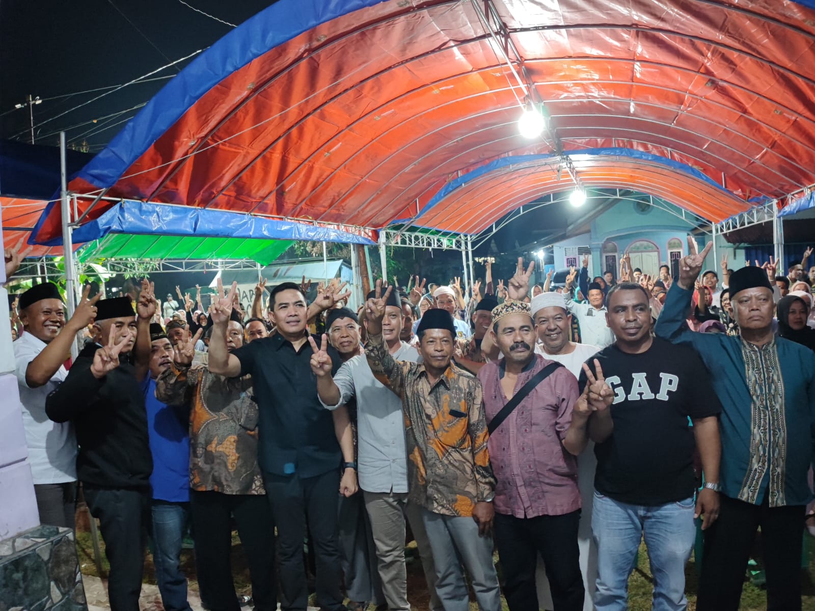 Kegiatan kampanye Andi Harun bertemu dengan warga di Kecamatan Palaran, Samarinda.