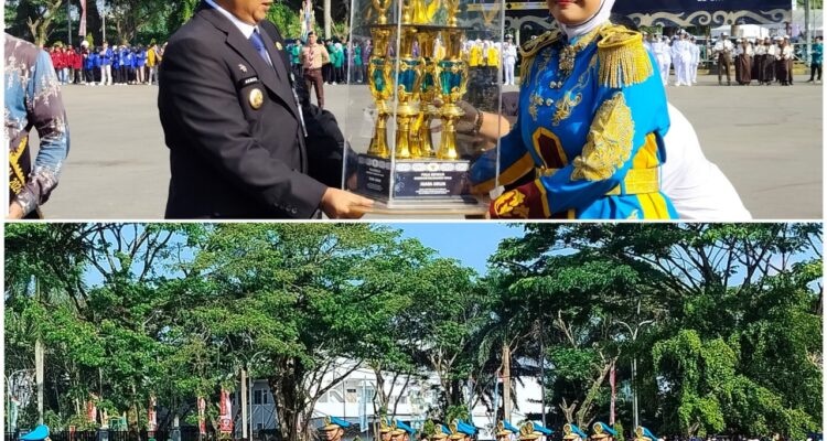 IMG-20241029-WA0019 SMA Negeri 7 Samarinda saat terima Piala Juara Umum di Upacara Hari Sumpah Pemuda. (Istimewa)