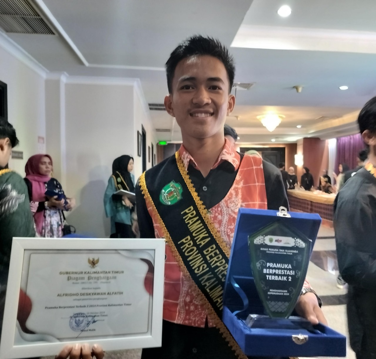 Alfridho Deskyawan Alfatih, Pramuka Berprestasi Terbaik ke-2 Kaltim (Istimewa).