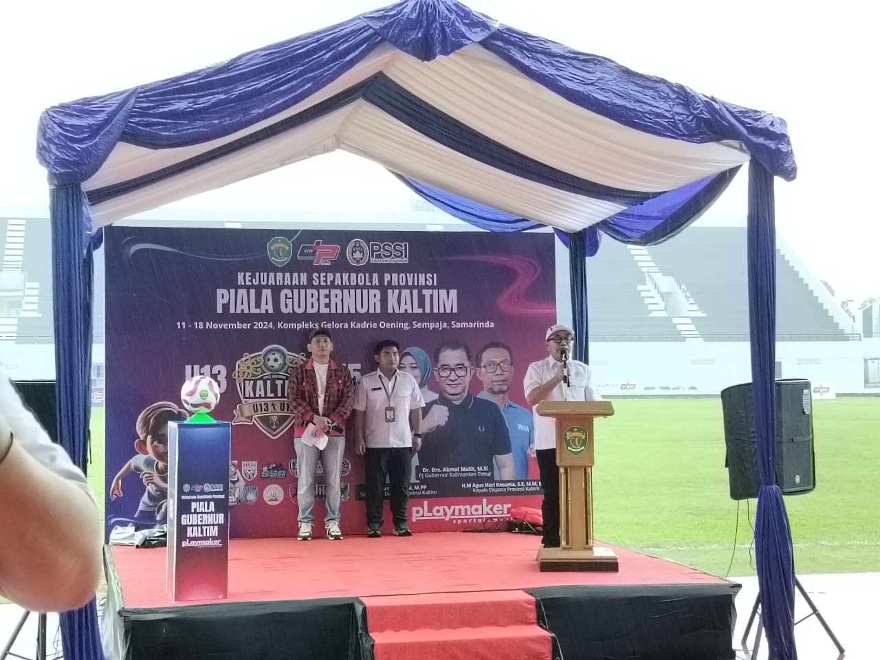 Ketua Komite Olahraga Nasional Indonesia (KONI) Provinsi Kalimantan Timur (Kaltim), Rusdiansyah Aras saat memberikan sambutan.